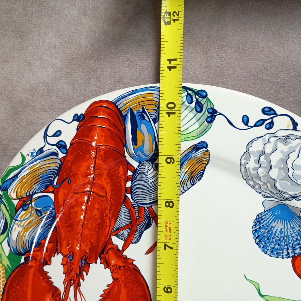 Vintage 1999 Lobster Seafood Fest Plate Youngberg & Co 10.5" Beach Decor Sealife - Picture 7 of 7